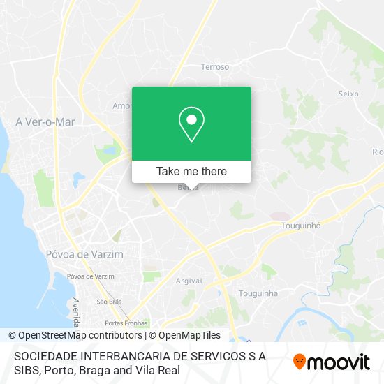 SOCIEDADE INTERBANCARIA DE SERVICOS S A SIBS map