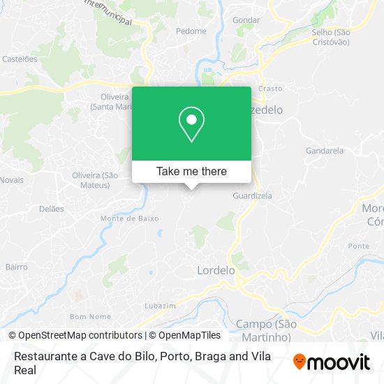 Restaurante a Cave do Bilo mapa