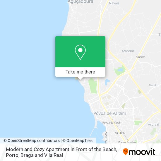 Modern and Cozy Apartment in Front of the Beach map