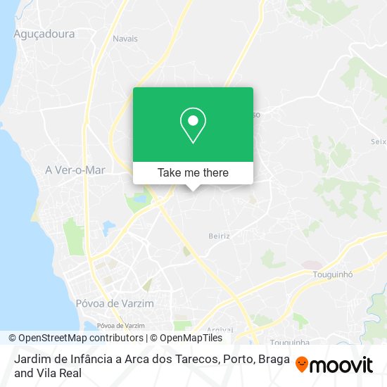 Jardim de Infância a Arca dos Tarecos mapa
