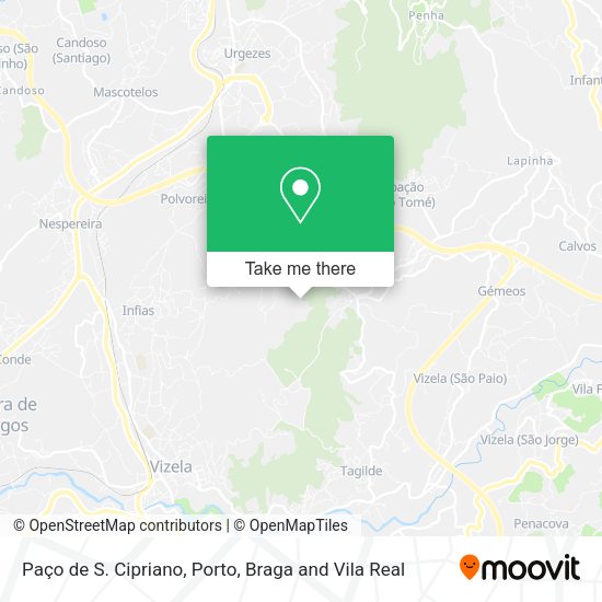 Paço de S. Cipriano mapa