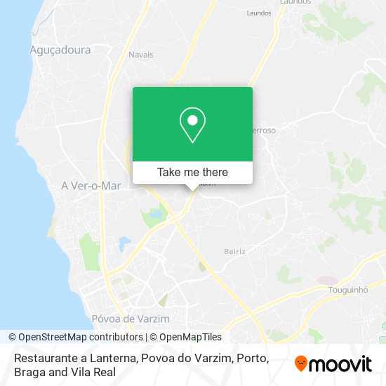 Restaurante a Lanterna, Povoa do Varzim mapa