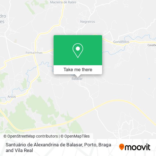 Santuário de Alexandrina de Balasar mapa