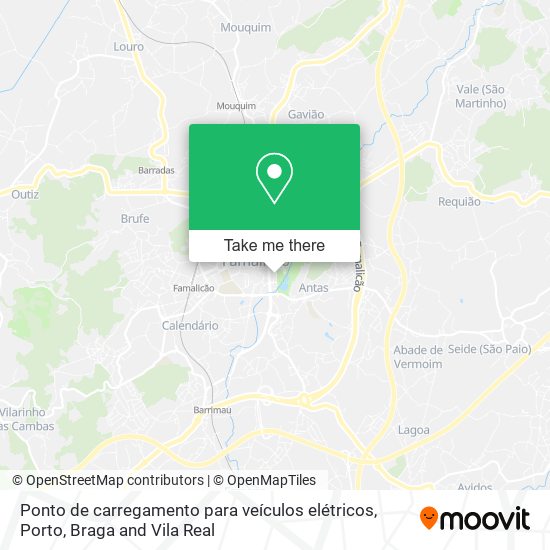 Ponto de carregamento para veículos elétricos map