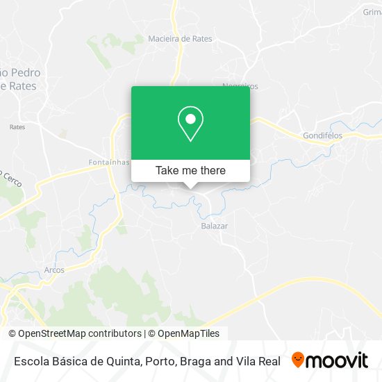 Escola Básica de Quinta mapa