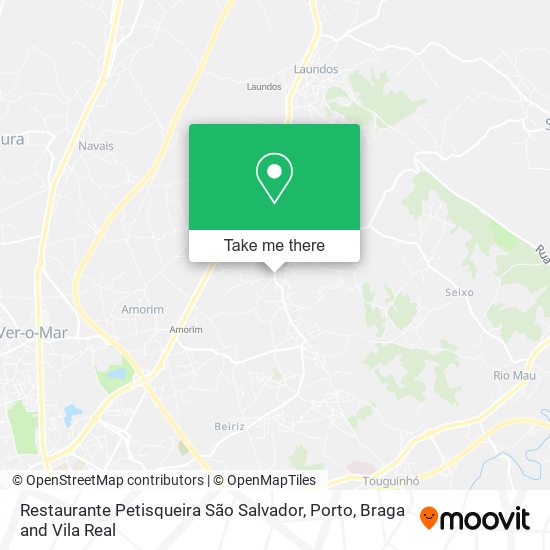 Restaurante Petisqueira São Salvador mapa