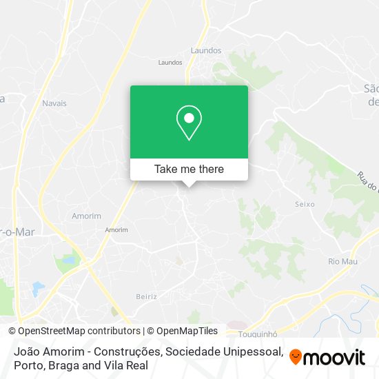 João Amorim - Construções, Sociedade Unipessoal mapa