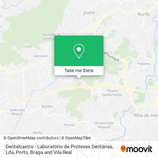 Dentalcastro - Laboratório de Próteses Dentárias, Lda mapa