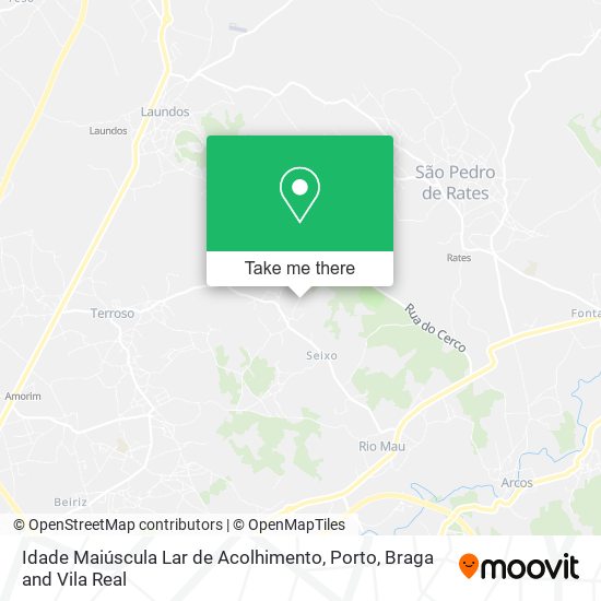 Idade Maiúscula Lar de Acolhimento mapa