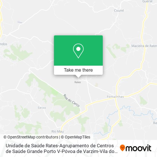 Unidade de Saúde Rates-Agrupamento de Centros de Saúde Grande Porto V-Póvoa de Varzim-Vila do Conde map