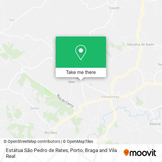 Estátua São Pedro de Rates map