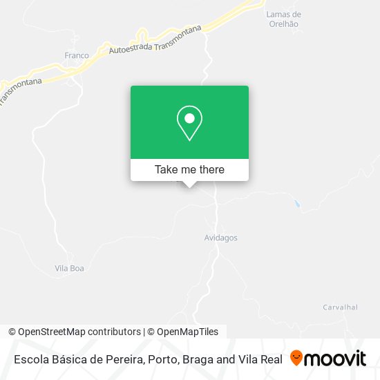 Escola Básica de Pereira mapa