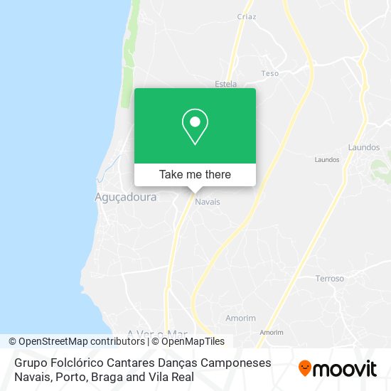Grupo Folclórico Cantares Danças Camponeses Navais mapa