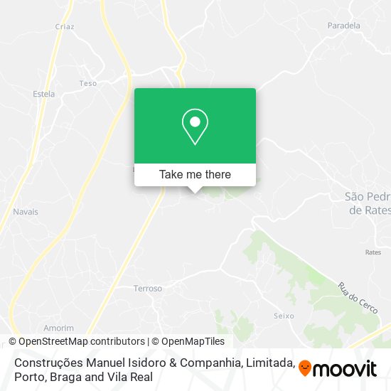 Construções Manuel Isidoro & Companhia, Limitada map