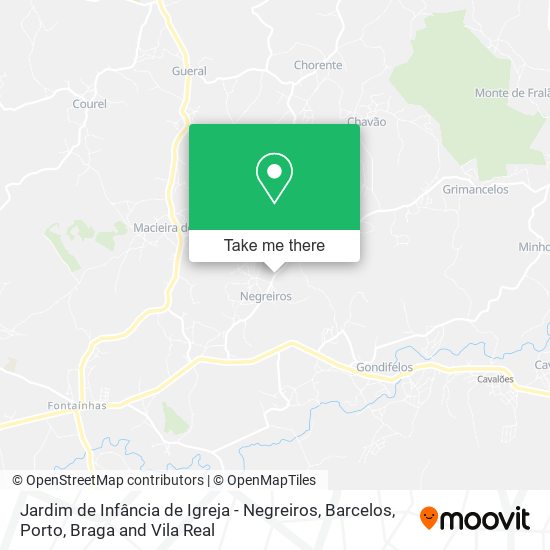 Jardim de Infância de Igreja - Negreiros, Barcelos map