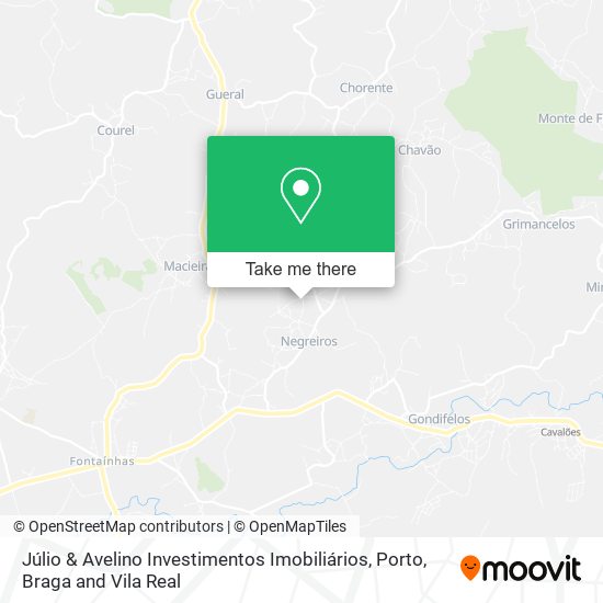 Júlio & Avelino Investimentos Imobiliários mapa