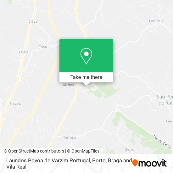 Laundos Povoa de Varzim Portugal mapa