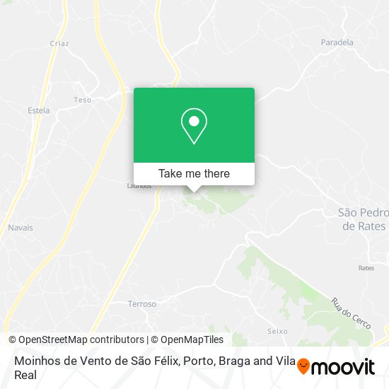 Moinhos de Vento de São Félix map