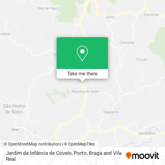 Jardim de Infância de Covelo mapa
