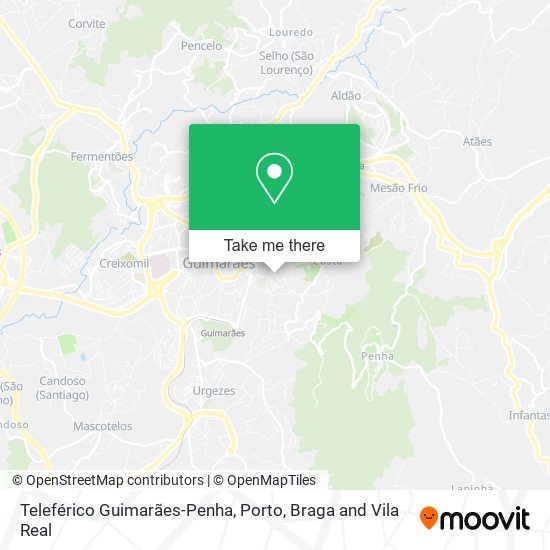Teleférico Guimarães-Penha map