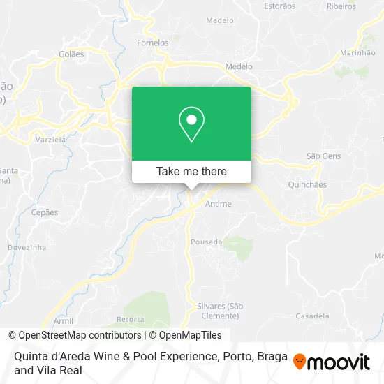 Quinta d'Areda Wine & Pool Experience map