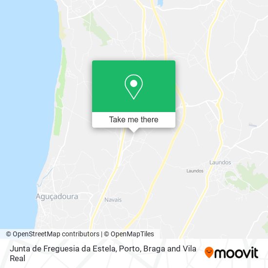 Junta de Freguesia da Estela map