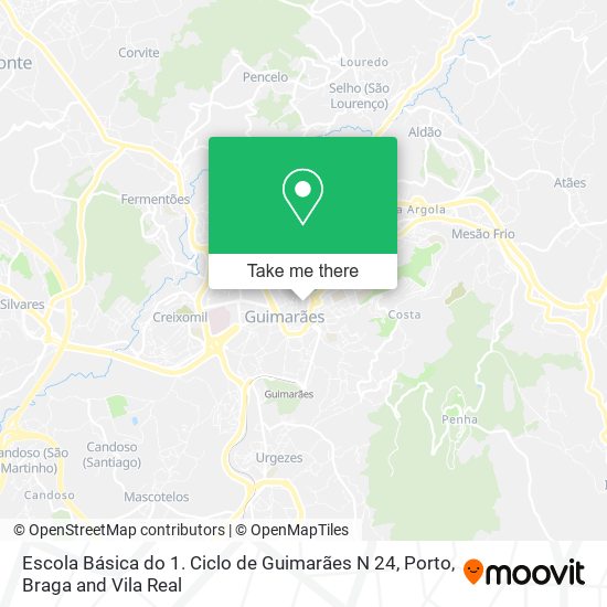 Escola Básica do 1. Ciclo de Guimarães N 24 map