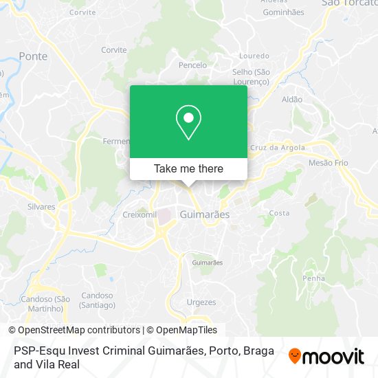 PSP-Esqu Invest Criminal Guimarães map