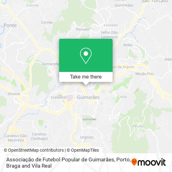 Associação de Futebol Popular de Guimarães mapa