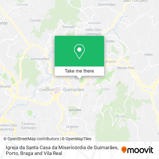 Igreja da Santa Casa da Misericórdia de Guimarães mapa