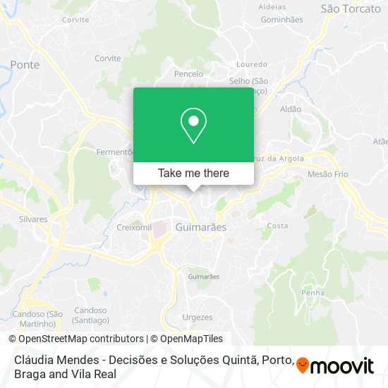 Cláudia Mendes - Decisões e Soluções Quintã mapa