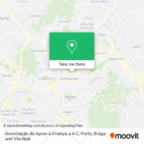 Associação de Apoio à Criança, a A C map