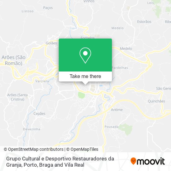 Grupo Cultural e Desportivo Restauradores da Granja mapa