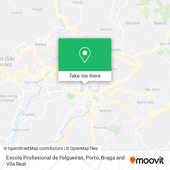 Escola Profissional de Felgueiras mapa