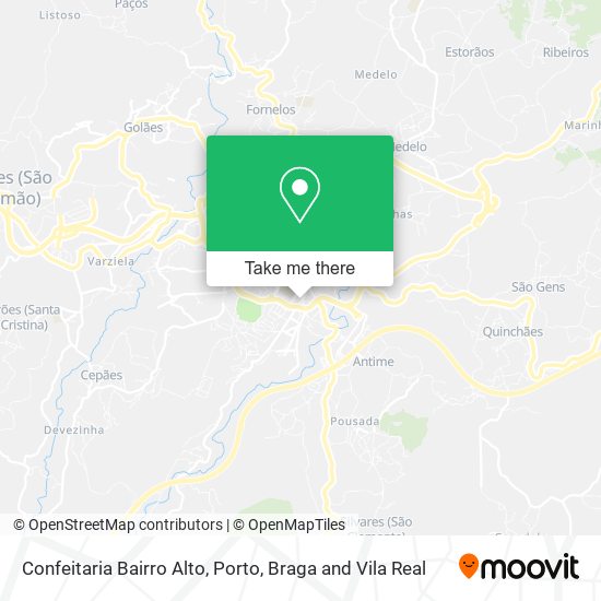 Confeitaria Bairro Alto mapa