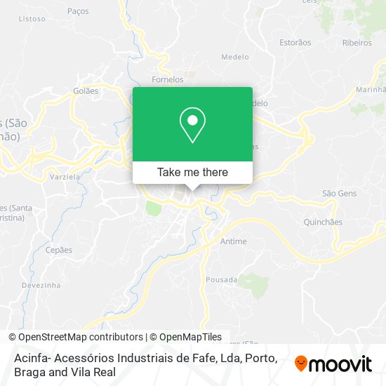 Acinfa- Acessórios Industriais de Fafe, Lda mapa