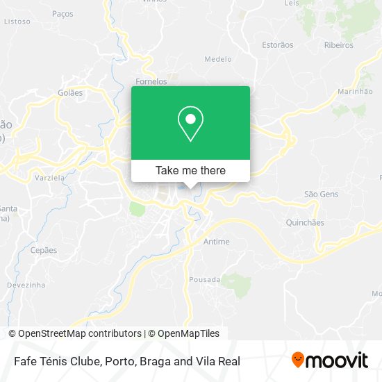 Fafe Ténis Clube mapa