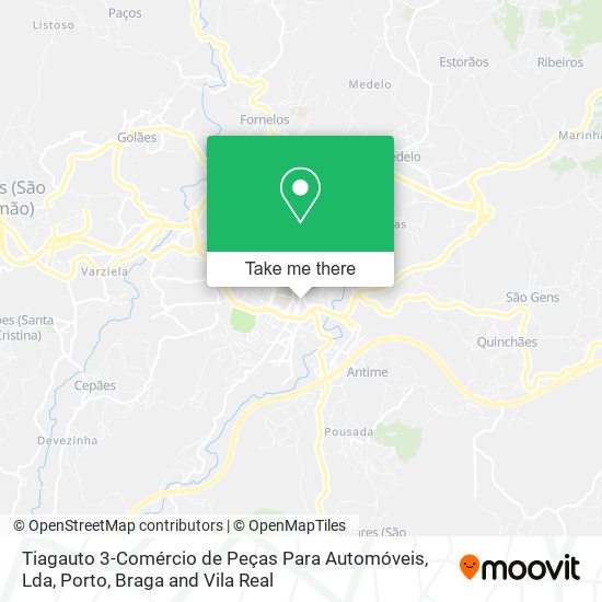 Tiagauto 3-Comércio de Peças Para Automóveis, Lda mapa