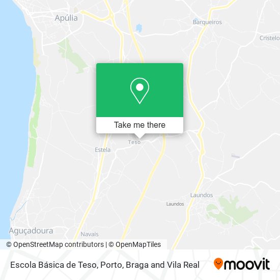 Escola Básica de Teso mapa
