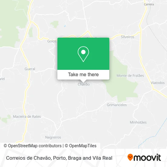 Correios de Chavão map