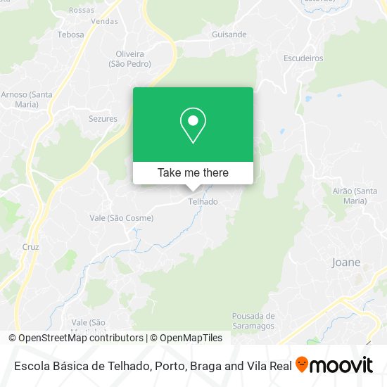 Escola Básica de Telhado mapa