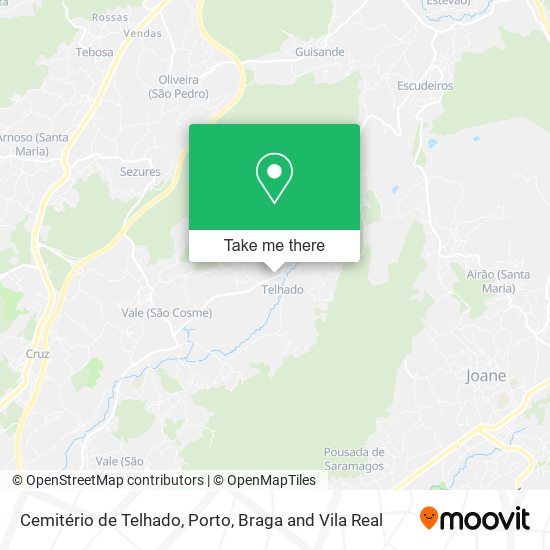 Cemitério de Telhado mapa