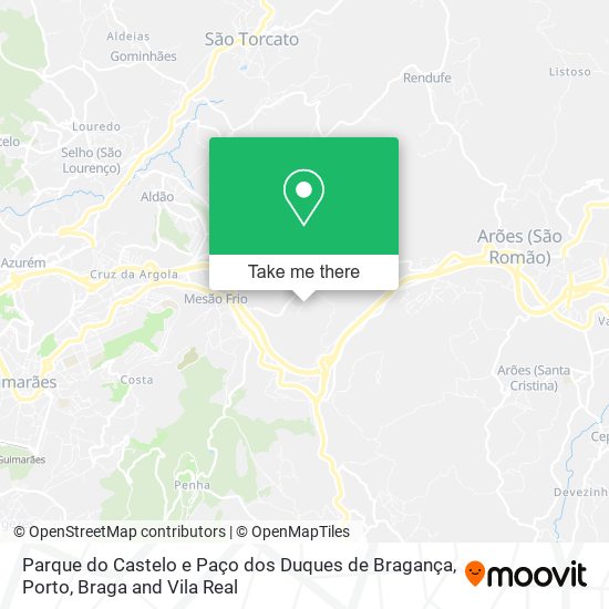 Parque do Castelo e Paço dos Duques de Bragança mapa