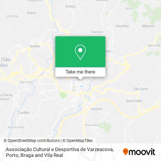 Associação Cultural e Desportiva de Varzeacova map