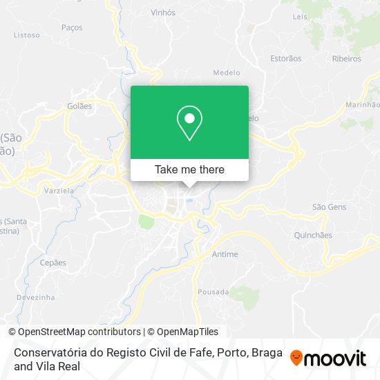 Conservatória do Registo Civil de Fafe map