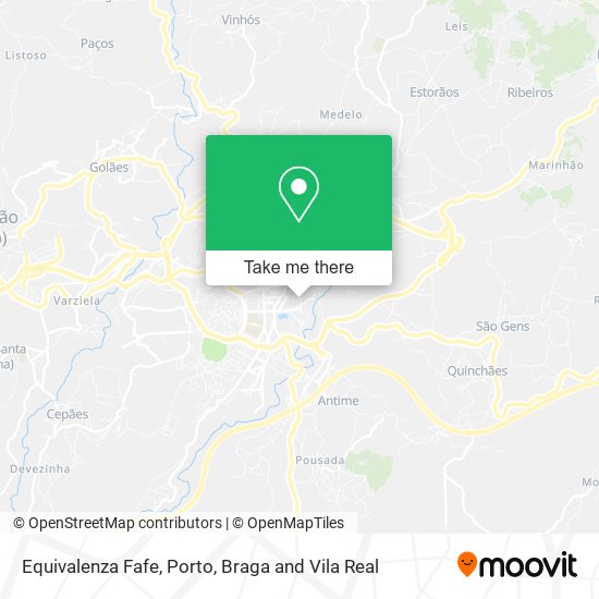 Equivalenza Fafe mapa