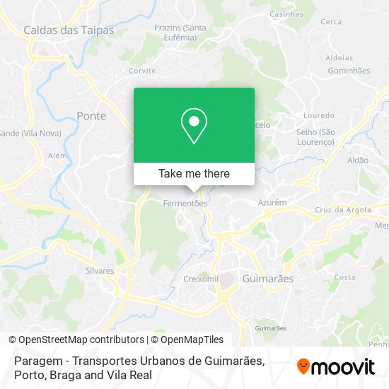 Paragem - Transportes Urbanos de Guimarães map