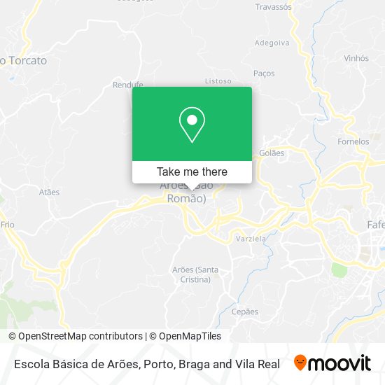 Escola Básica de Arões map