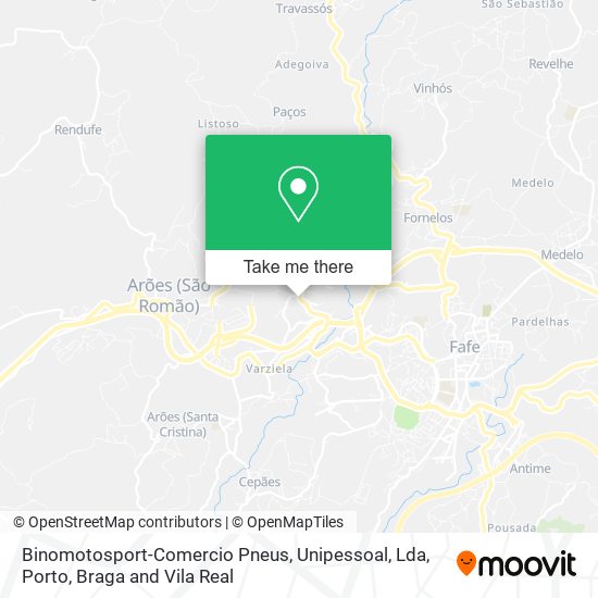 Binomotosport-Comercio Pneus, Unipessoal, Lda mapa