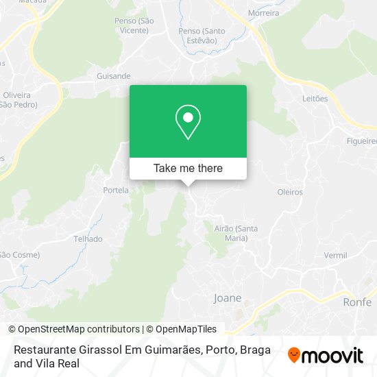 Restaurante Girassol Em Guimarães mapa